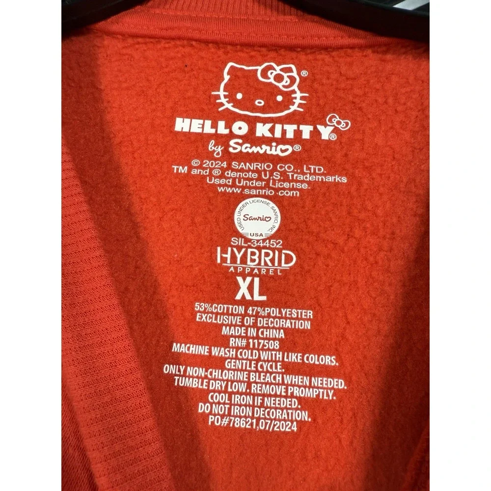 Hello Kitty Girls XL Red Christmas Sweatshirt Merry & Bright Santa Holiday Cute‎